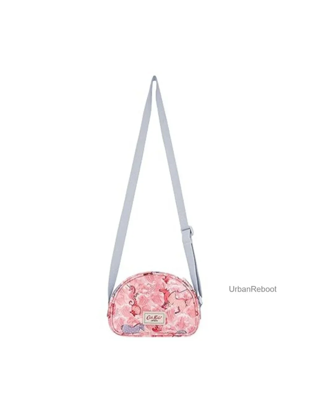 Half Moon Crossbody Bag Cotton Kids Mini Purse Unicorn Waves